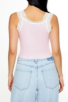 Lace-Trim Cropped Cami