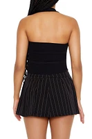 Ponte Knit O-Ring Halter Top