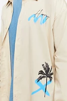 Palm Tree Print Graphic Shirt