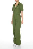 Zip-Up Cotton Coveralls