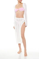 Crochet Swim Cover-Up Shrug Sweater