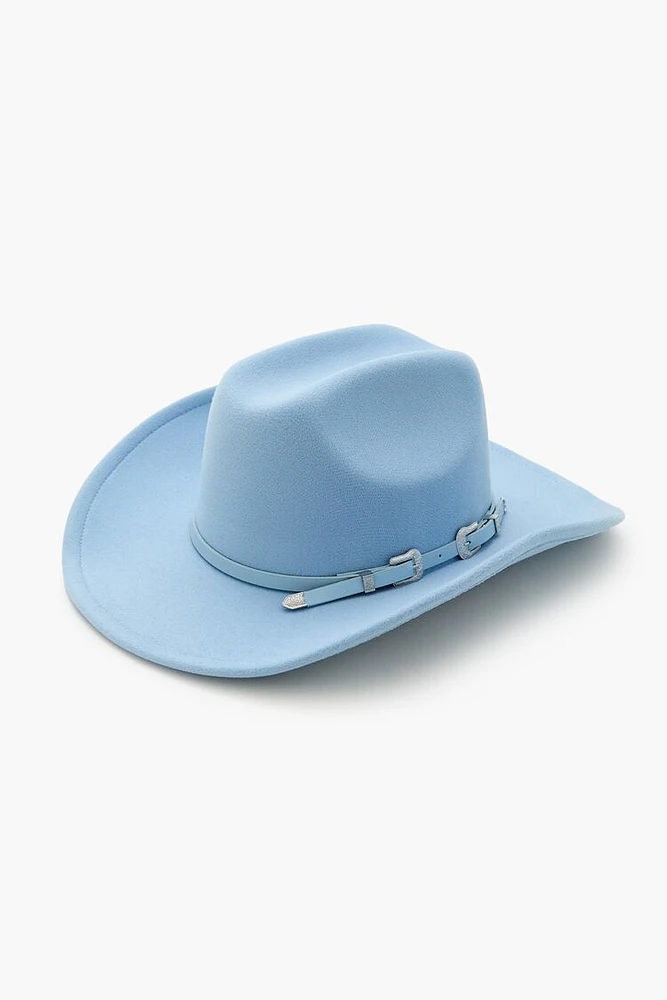 Dual Buckled-Trim Cowboy Hat