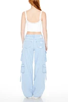 Distressed Utility Cargo Jeans