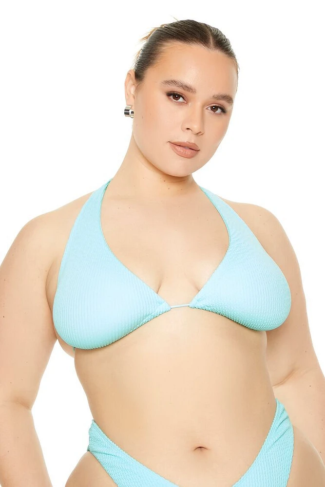 Plus Seamless Halter Bikini Top