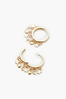 Star & Moon Huggie Hoop Earrings