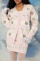 Hello Kitty Print Cardigan Sweater