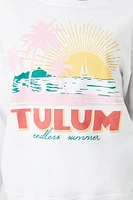 Fleece Tulum Graphic Pullover