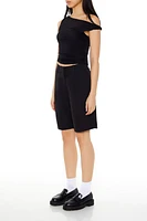 High-Rise Bermuda Trouser Shorts