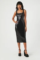 Sequin Slit Midi Dress