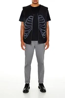 Skeleton Ribcage Zip-Up Vest