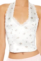 Lingerie Corset Halter Crop Top