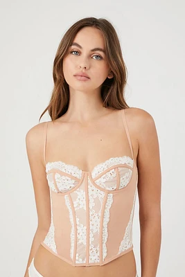 Colorblock Lace Corset