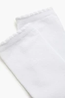 Scalloped Crew Socks - 3 pack