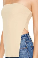 Ribbed Slit Tube Top