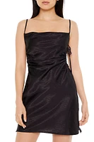 Satin Cutout Cami Slip Dress