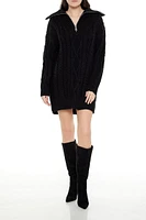 Cable Knit Mini Sweater Dress