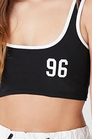 Ribbed Knit 96 Graphic Bralette