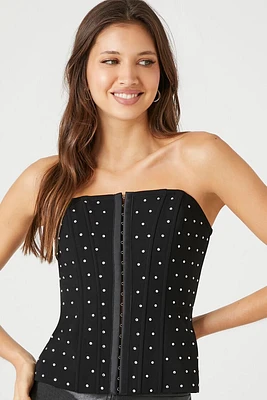 Rhinestone Corset Tube Top