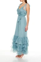 Tiered Ruffle-Trim Maxi Dress