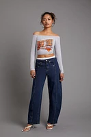 New York Knicks Off-the-Shoulder Top