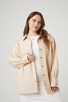 Plus Button-Front Shacket