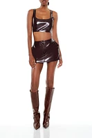 Faux Leather Mini Skirt