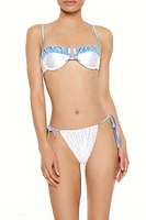 Satin Hearts Underwire Bikini Top