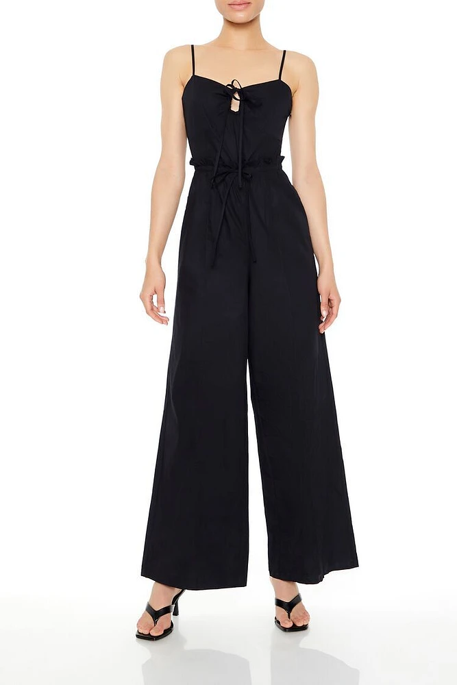 Wide-Leg Tie-Front Jumpsuit