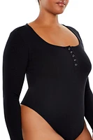 Plus Henley Thong Bodysuit