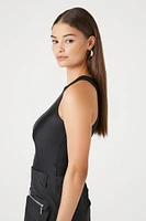 Seamed Sleeveless Bodysuit