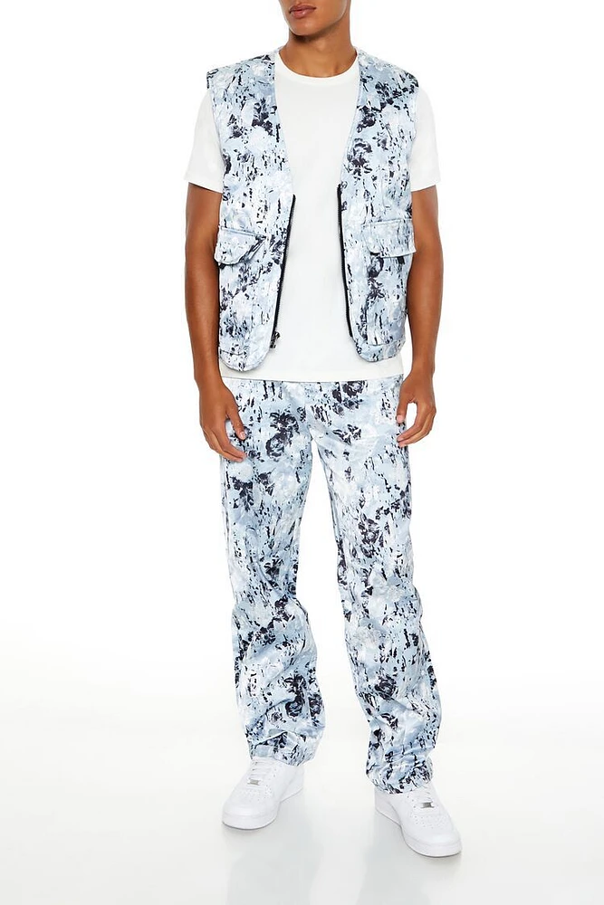 Abstract Print Mid-Rise Joggers