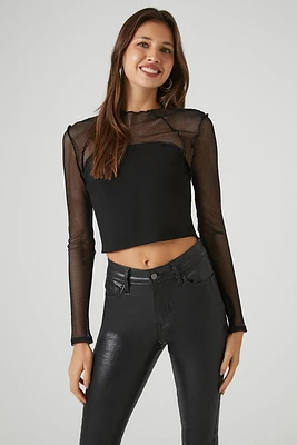 Sheer Netted Crop Top