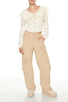 Corduroy Straight Cargo Pants