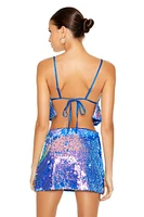 Iridescent Sequin Cropped Cami