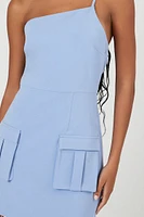 One-Shoulder Pocket Mini Dress