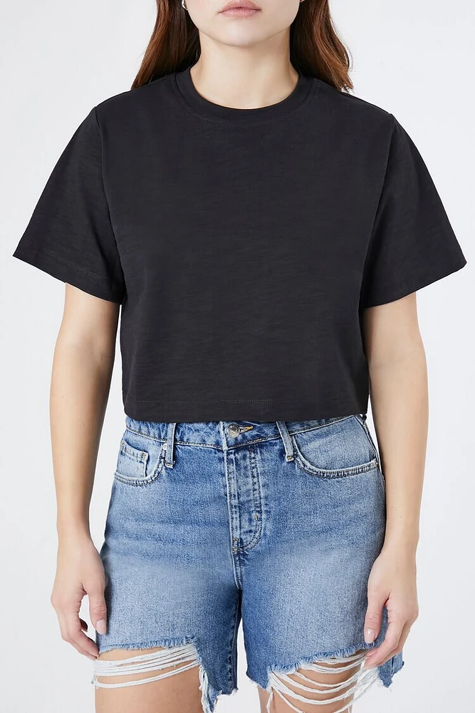 Boxy Cropped Crew Tee