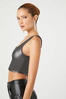 Metallic Cropped Tank Top