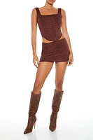 Leopard Print Corset Crop Top