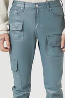 Mid-Rise Cargo Skinny Jeans