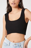 Sweater-Knit Cropped Tank Top