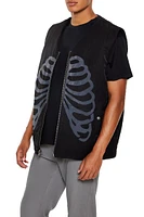 Skeleton Ribcage Zip-Up Vest