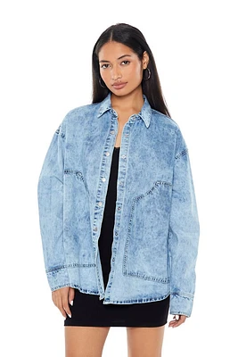 Acid Wash Denim Shirt