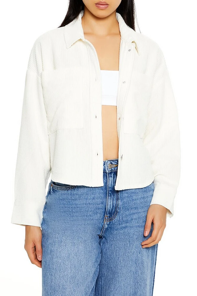 Corduroy Cropped Shacket