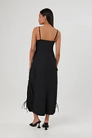 Ruched Drawstring Maxi Dress