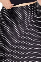 Plus Polka Dot Slip Midi Skirt