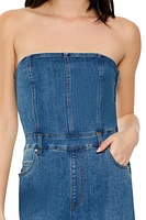 Denim Straight-Leg Jumpsuit