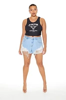 Plus Austin Graphic Crop Top