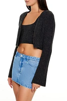 Chenille Sweater Crop Top & Cardigan