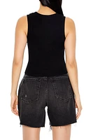 Cotton-Blend Ribbed Tank Top