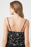 Floral Print Flounce Cami